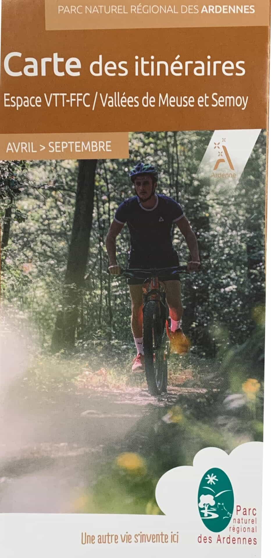 carte itinéraires vtt ou randonnées Carte